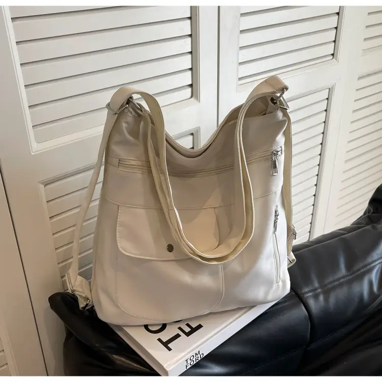 Women Canvas Shoulder Bag Large Capacity Commuter Bag — feature 21