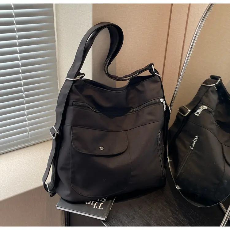 Women Canvas Shoulder Bag Large Capacity Commuter Bag — feature 23
