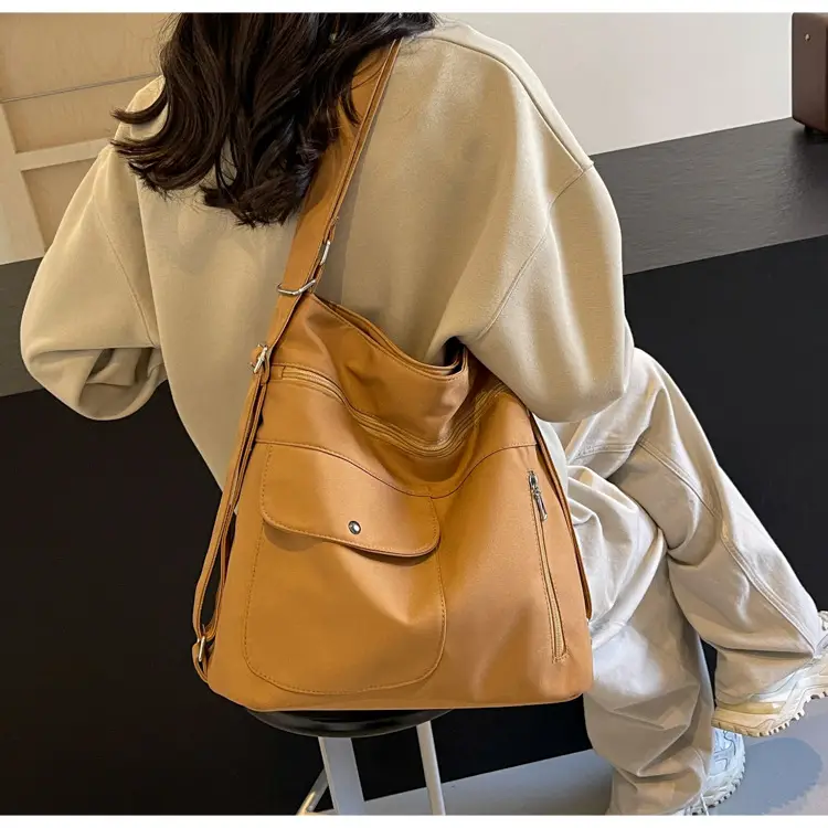 Women Canvas Shoulder Bag Large Capacity Commuter Bag — feature 25