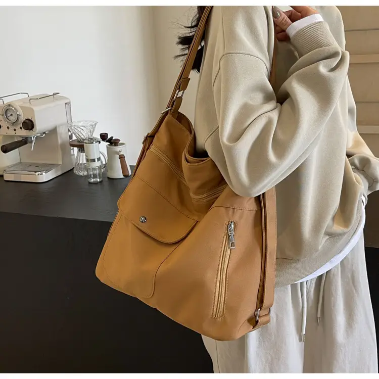 Women Canvas Shoulder Bag Large Capacity Commuter Bag — feature 26