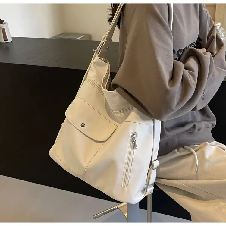 Women Canvas Shoulder Bag Large Capacity Commuter Bag — feature 27