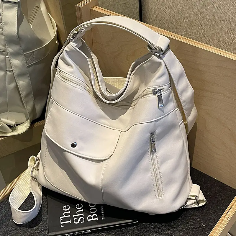 Women Canvas Shoulder Bag Large Capacity Commuter Bag - Image 2