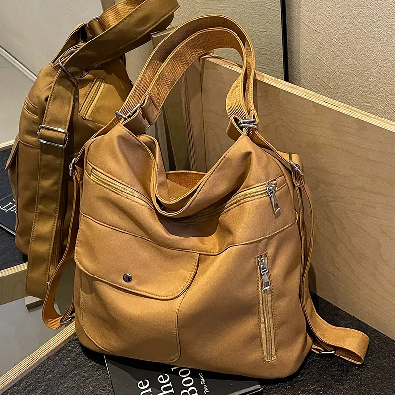 Women Canvas Shoulder Bag Large Capacity Commuter Bag - Image 3