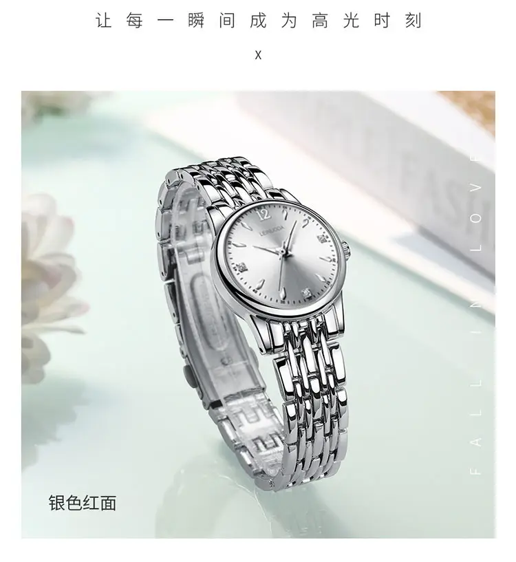 Men's Silver Alloy Couple Watch with Date Display — feature 23
