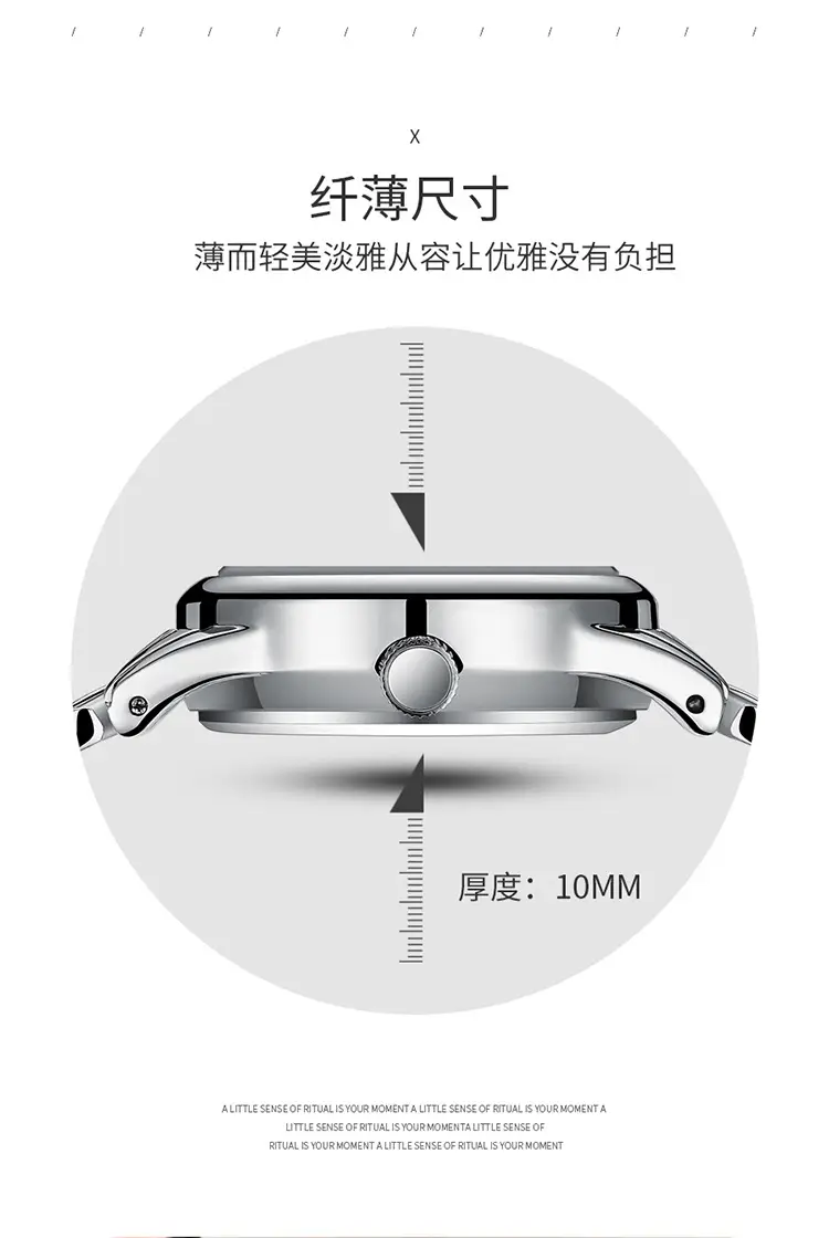 Men's Silver Alloy Couple Watch with Date Display — feature 29
