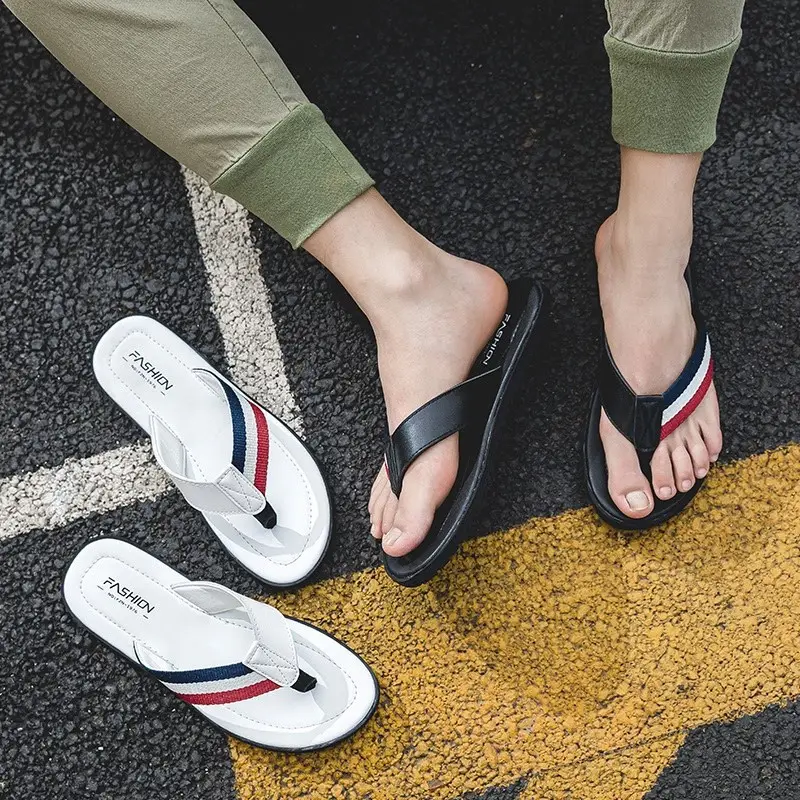 2023 White Red Blue Men's Flip Flops - Image 4