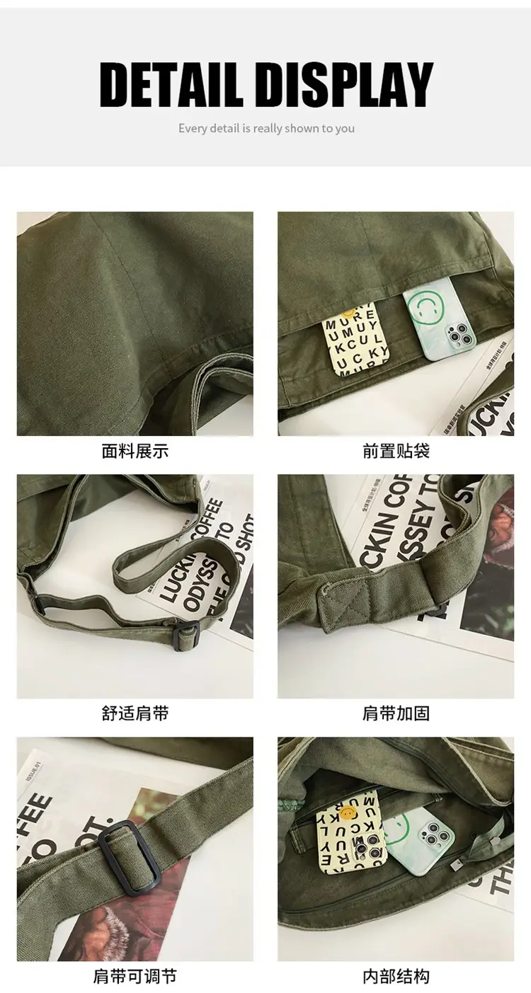 Large Capacity Ins Messenger Bag Cream 2024 — feature 3