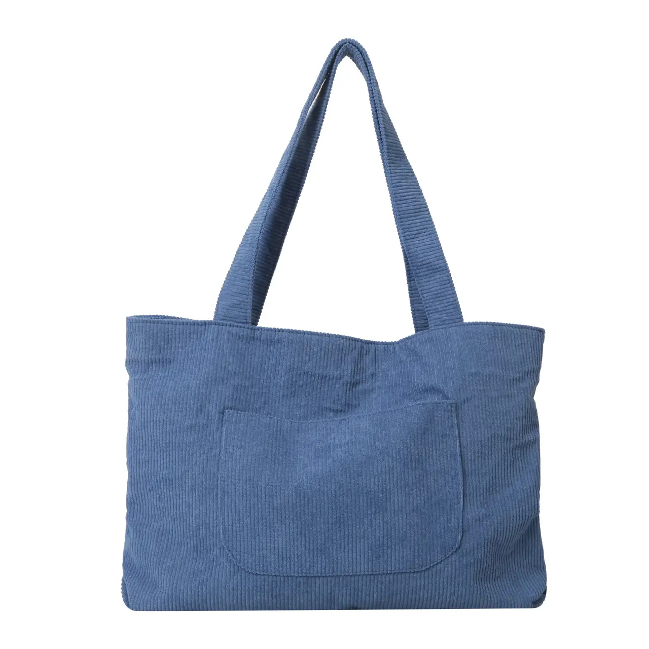 2025 White Corduroy Shoulder Bag Large Capacity Commuting Tote - Image 3