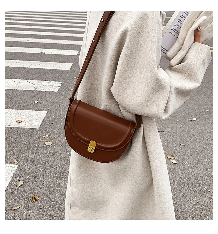 Retro Saddle Shoulder Messenger Bag Brown 2024 β feature 20