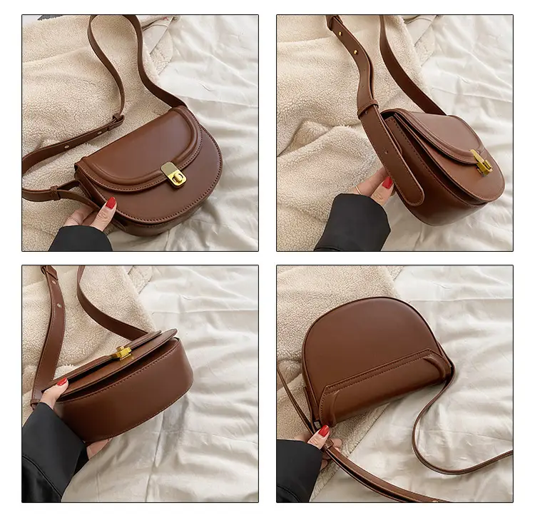 Retro Saddle Shoulder Messenger Bag Brown 2024 β feature 5