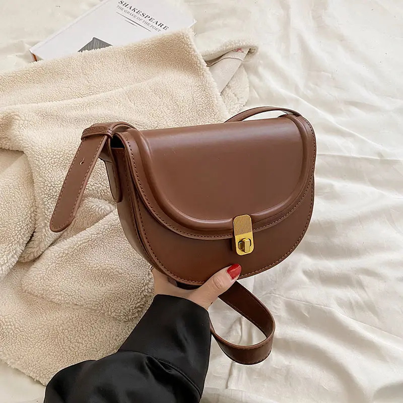 Retro Saddle Shoulder Messenger Bag Brown 2024 - Image 4
