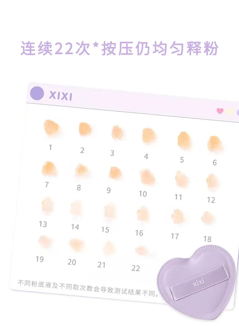 Xixi Heart Shape Soft Powder Puff No Powder Small — feature 6
