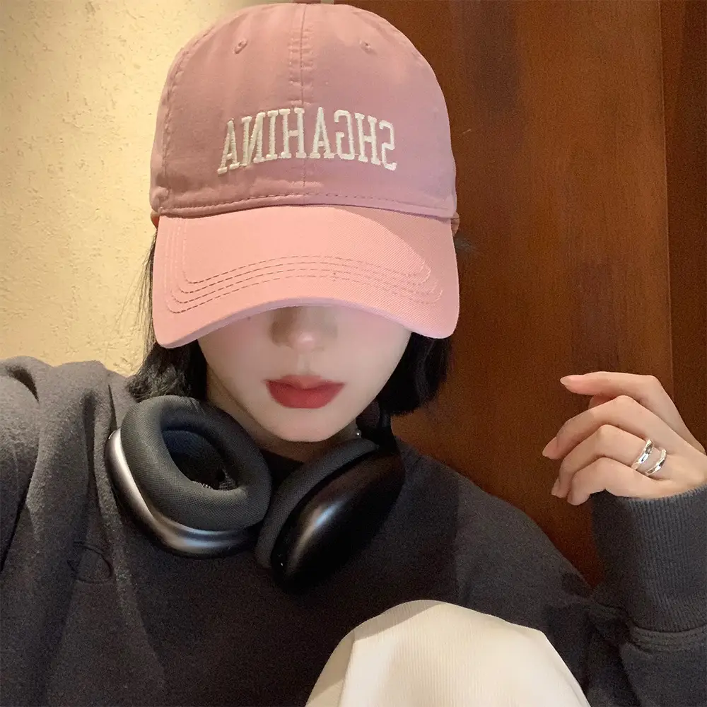Women Pink Wide Brim Cap American Design - Image 9