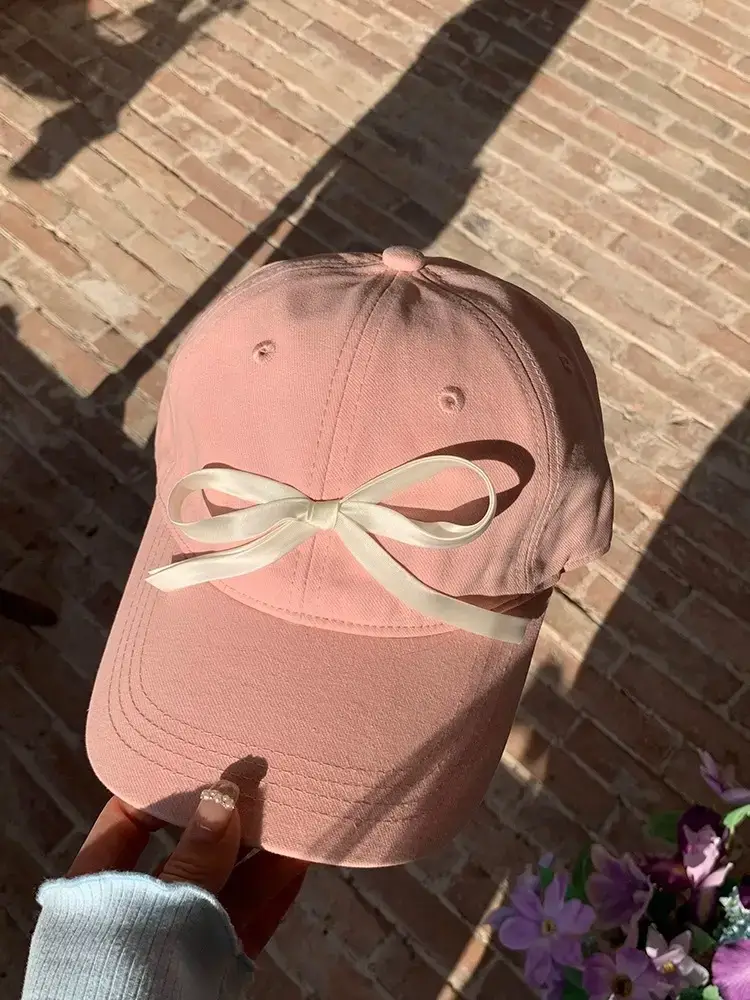 Women Bow Peaked Cap Black 2024 - Image 10