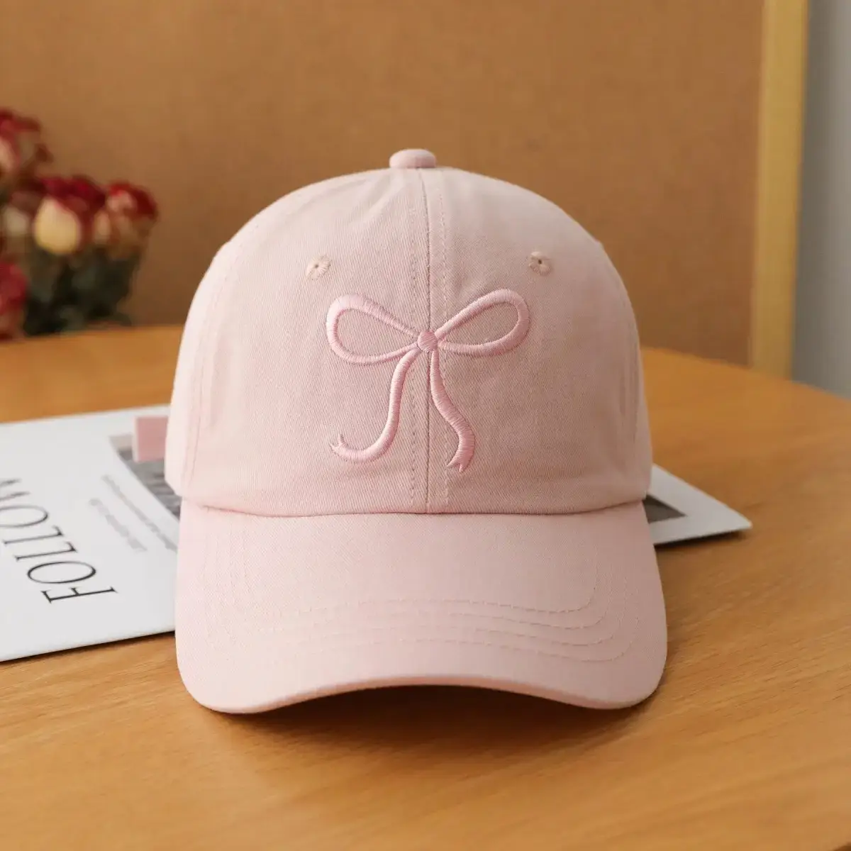 Women Bow Peaked Cap Black 2024 - Image 21
