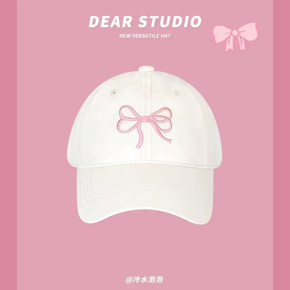 Women Bow Peaked Cap Black 2024 - Image 24