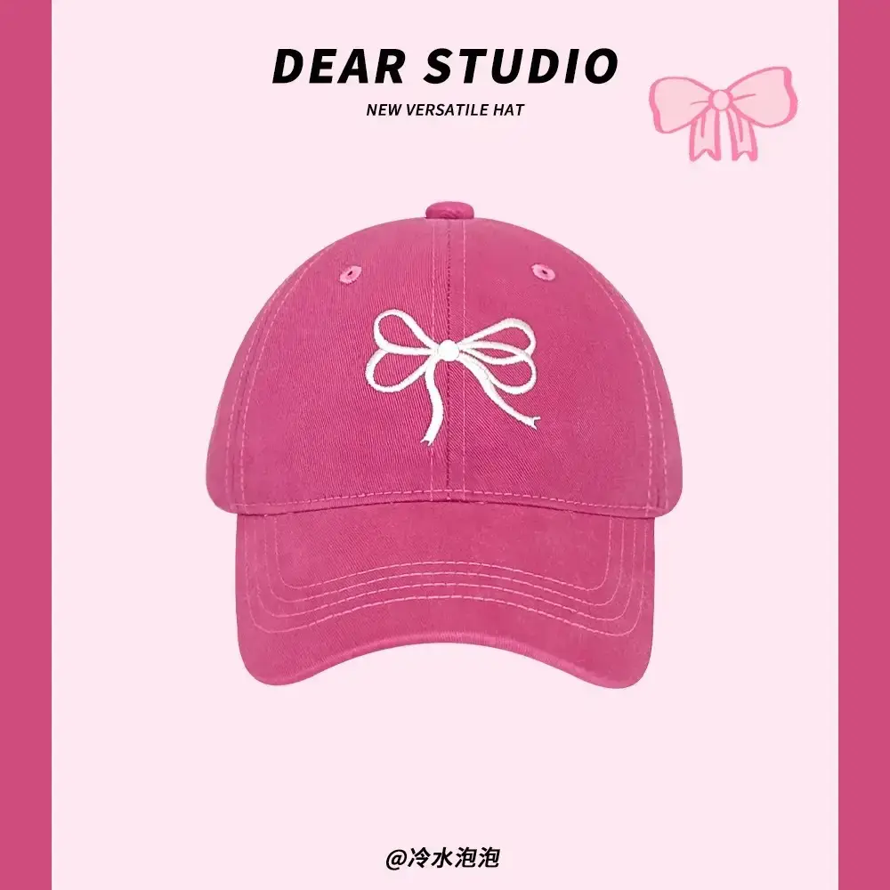 Women Bow Peaked Cap Black 2024 - Image 25