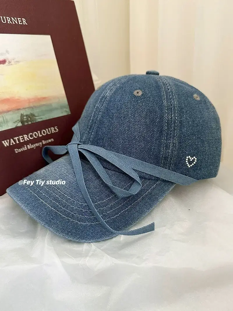 Women Bow Peaked Cap Black 2024 - Image 30