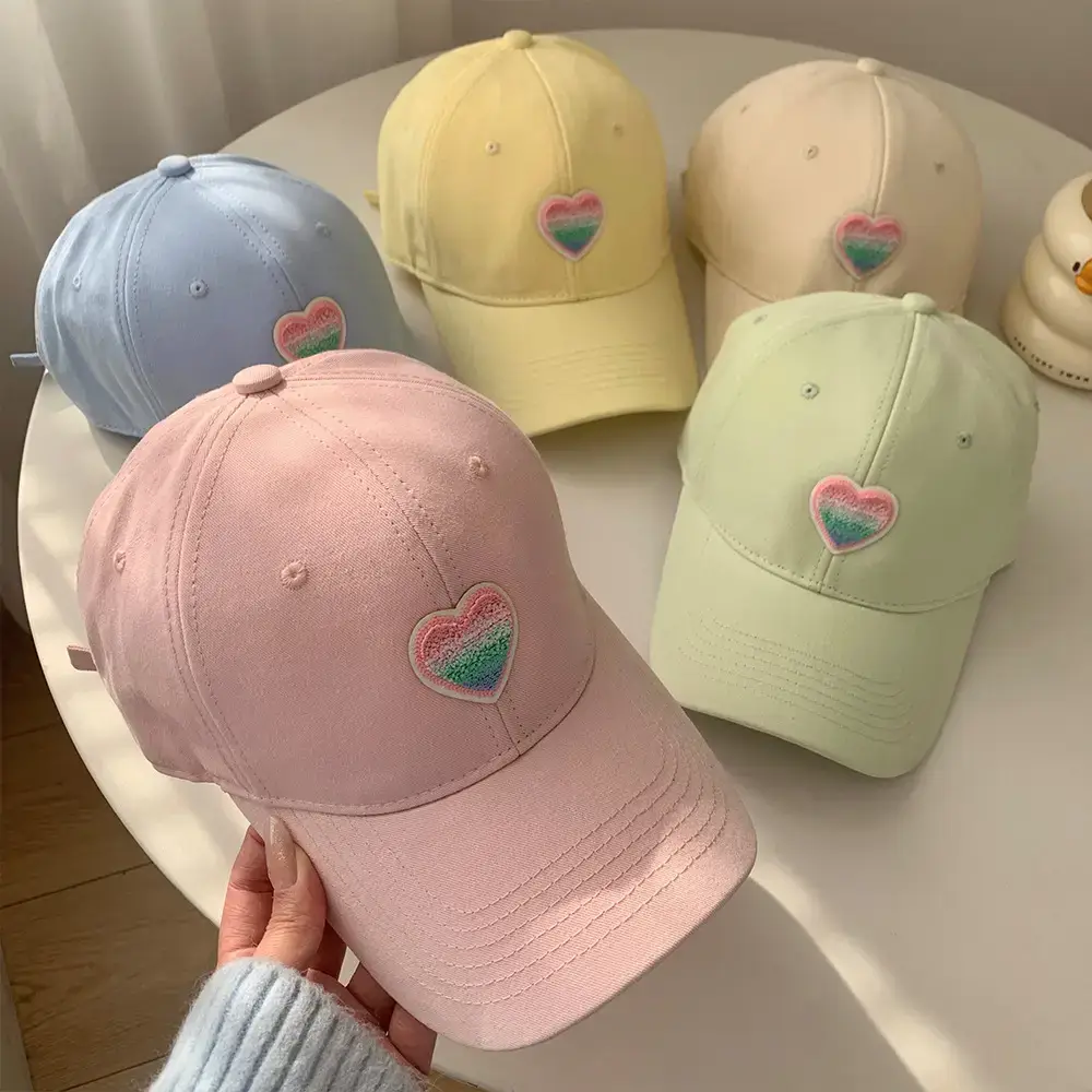 Women's Blue Heart Embroidered Baseball Cap - Image 7