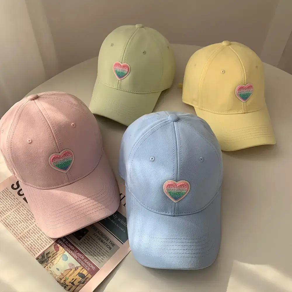 Women's Blue Heart Embroidered Baseball Cap - Image 8