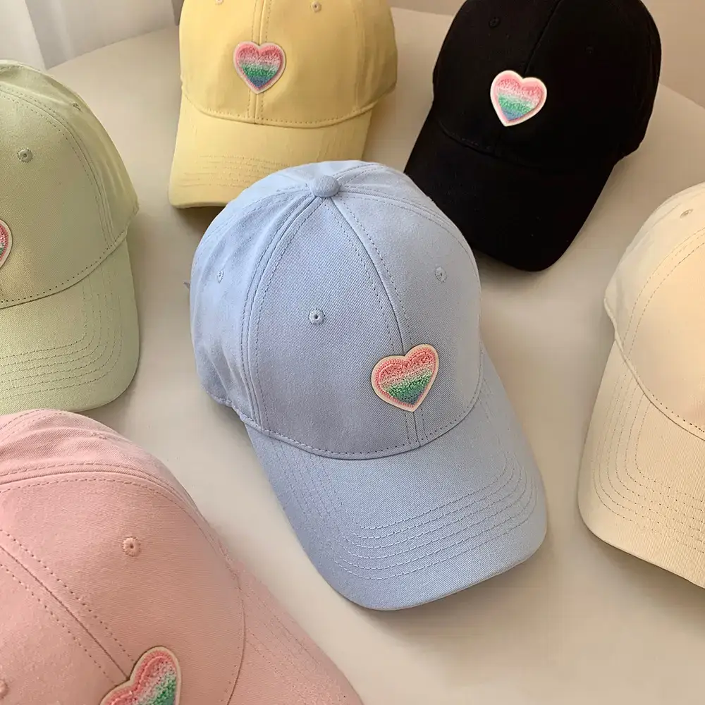 Women's Blue Heart Embroidered Baseball Cap - Image 10