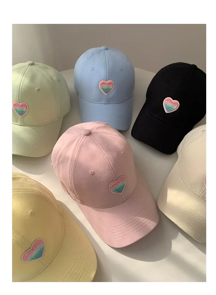 Women's Blue Heart Embroidered Baseball Cap — feature 10