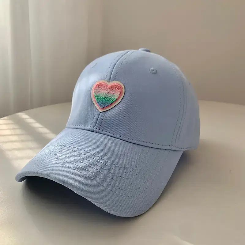 Women's Blue Heart Embroidered Baseball Cap - Image 4