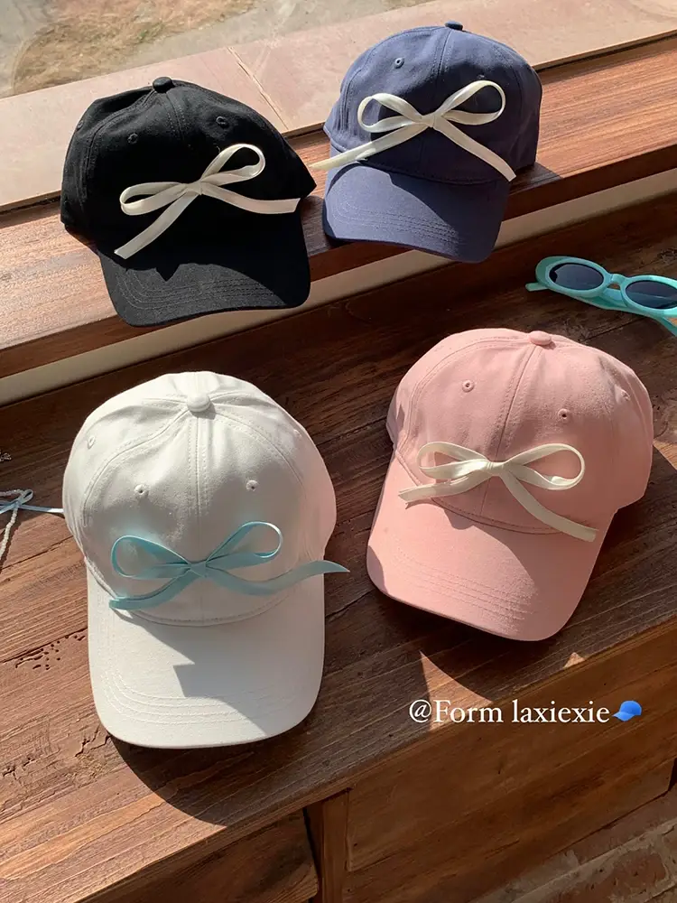 Sweet Pink Bow Baseball Cap for Women 2024 — feature 11