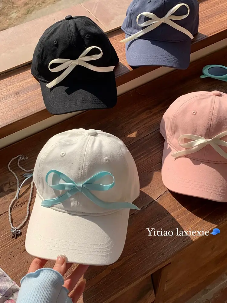 Sweet Pink Bow Baseball Cap for Women 2024 — feature 2