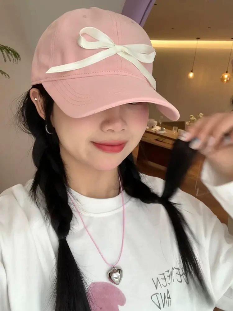 Sweet Pink Bow Baseball Cap for Women 2024 — feature 3
