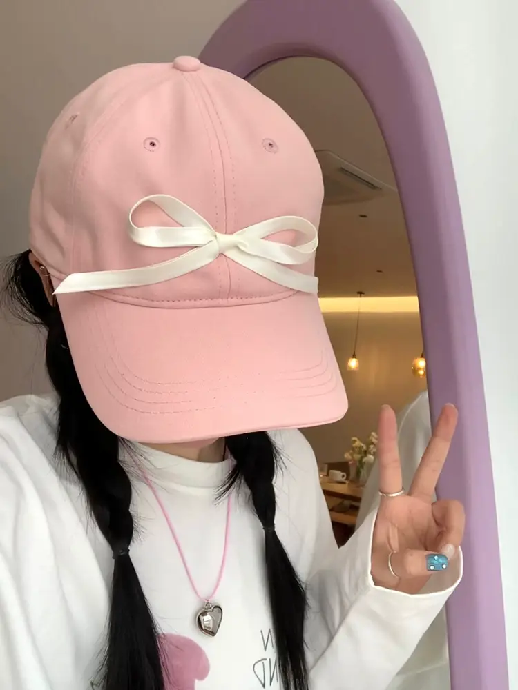 Sweet Pink Bow Baseball Cap for Women 2024 — feature 4
