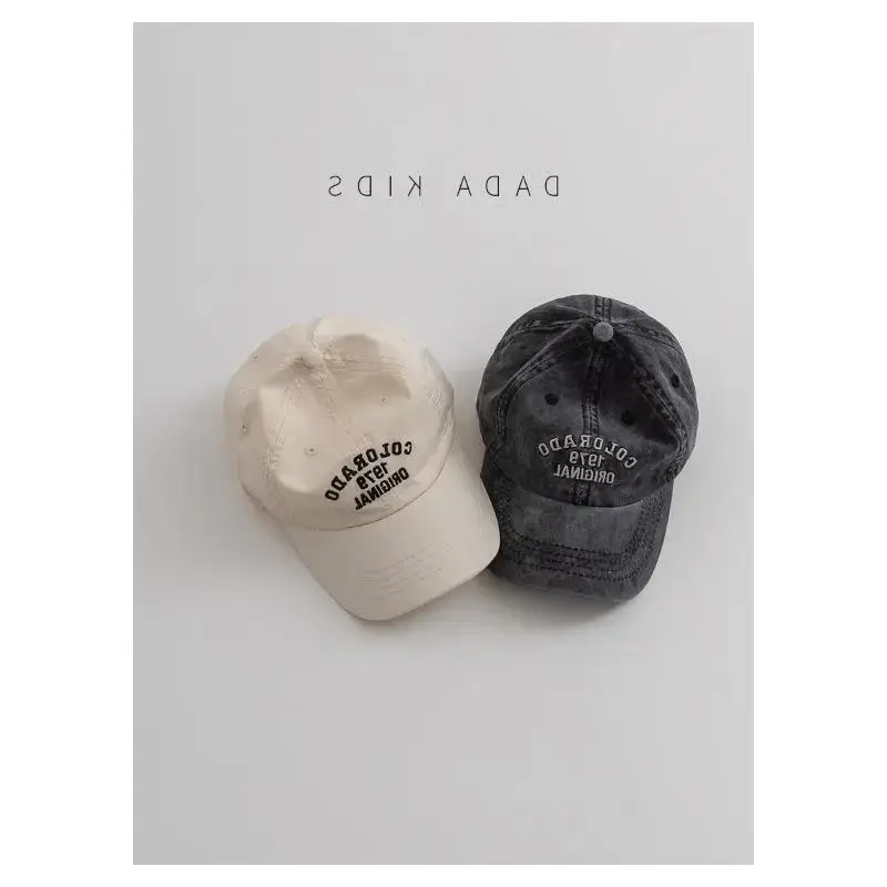Kids Sun-Proof Peaked Cap Grey Korean Style - Image 8