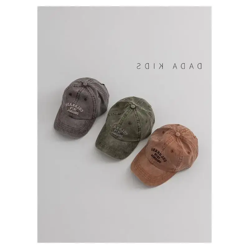 Kids Sun-Proof Peaked Cap Grey Korean Style - Image 10