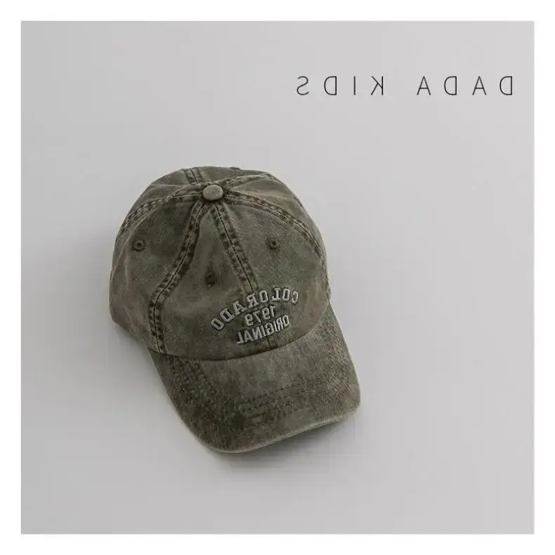 Kids Sun-Proof Peaked Cap Grey Korean Style — feature 5