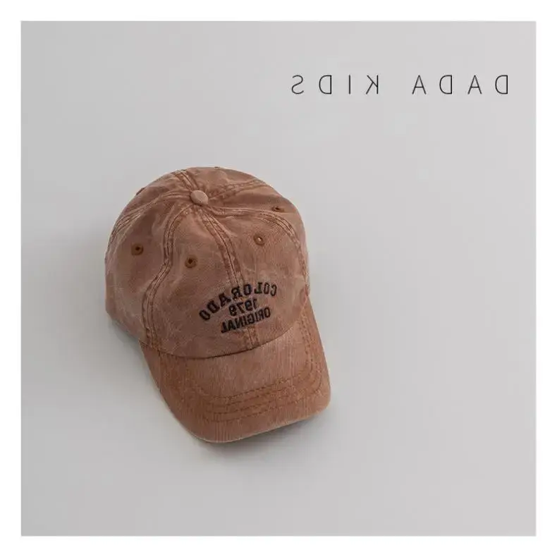 Kids Sun-Proof Peaked Cap Grey Korean Style — feature 6
