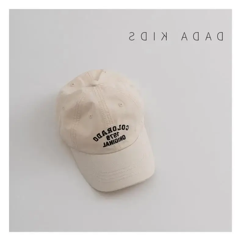 Kids Sun-Proof Peaked Cap Grey Korean Style — feature 9