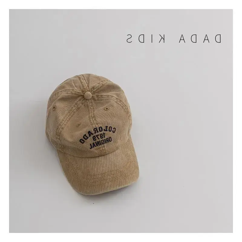 Kids Sun-Proof Peaked Cap Grey Korean Style - Image 3