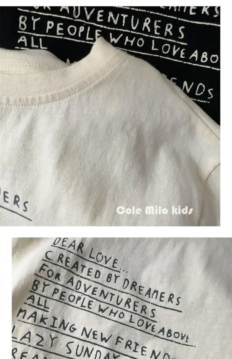 Black Graphic Cotton T-Shirt for Boys Girls Base — feature 17