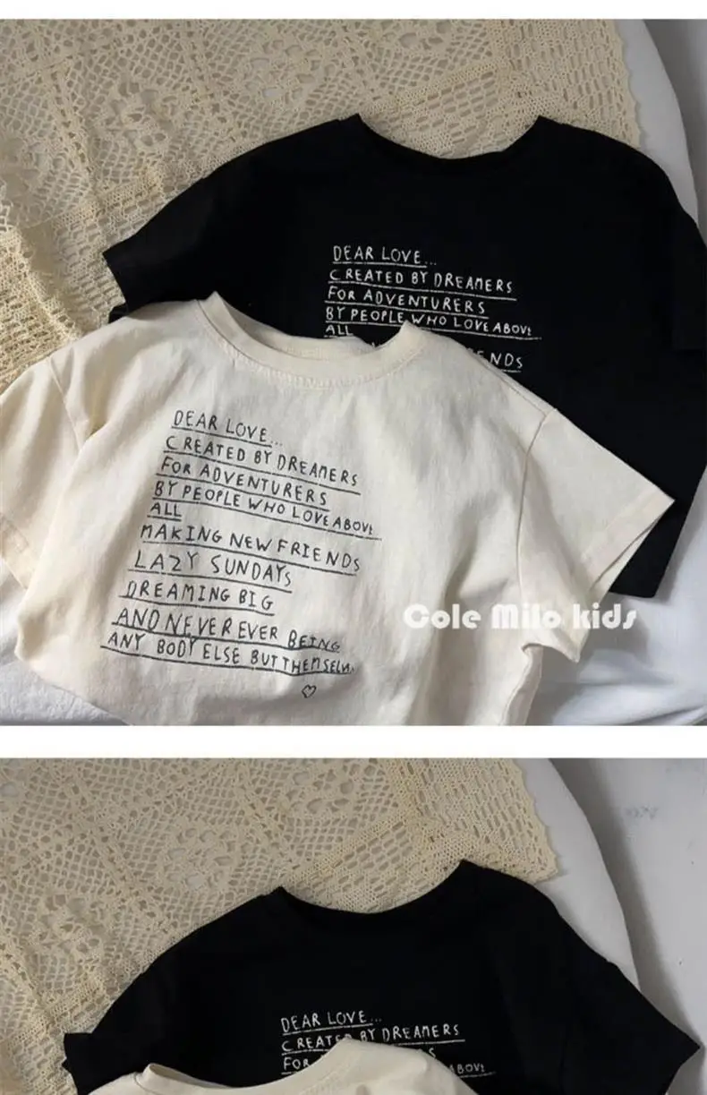 Black Graphic Cotton T-Shirt for Boys Girls Base — feature 8