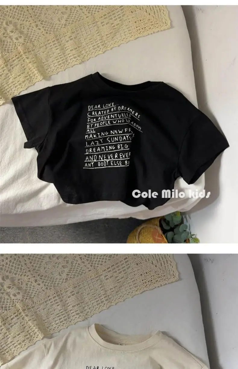 Black Graphic Cotton T-Shirt for Boys Girls Base — feature 9