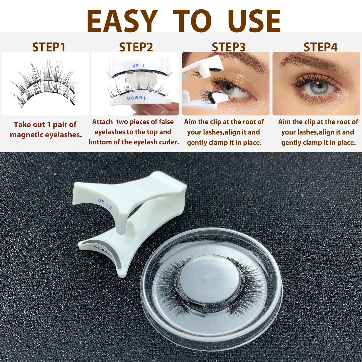 Magnetic False Eyelash Clip Glue-Free Whole Simulation — feature 4