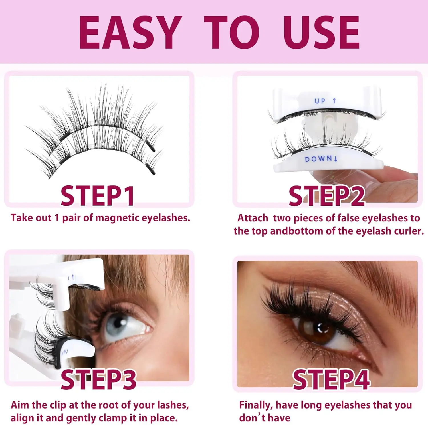 Magnetic False Eyelash Clip Glue-Free Whole Simulation — feature 5
