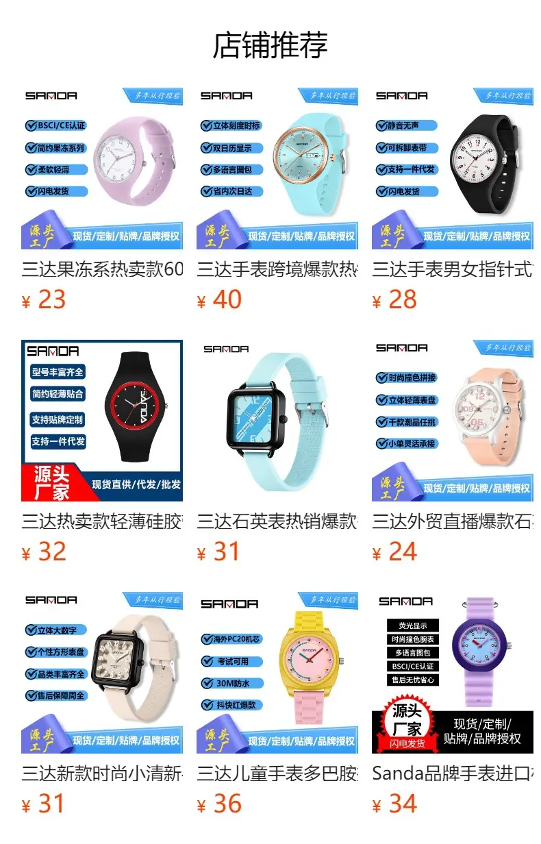 Red Quartz Watch for Men Women Silent Waterproof — feature 3