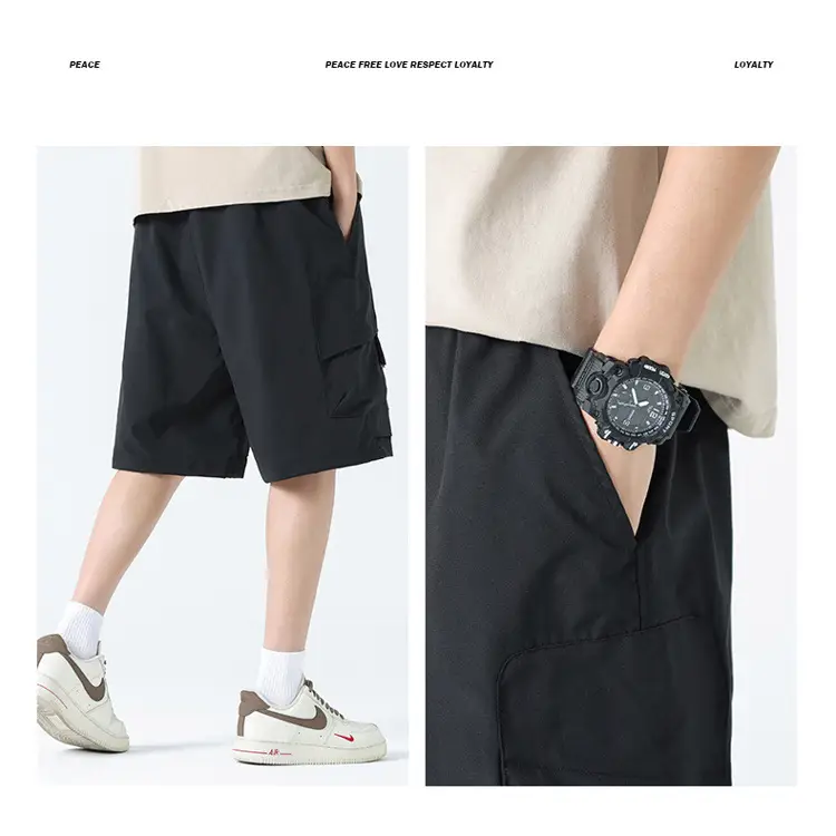 Pink Men's Ice-Resistant Shorts with Drawstring Waist — feature 10