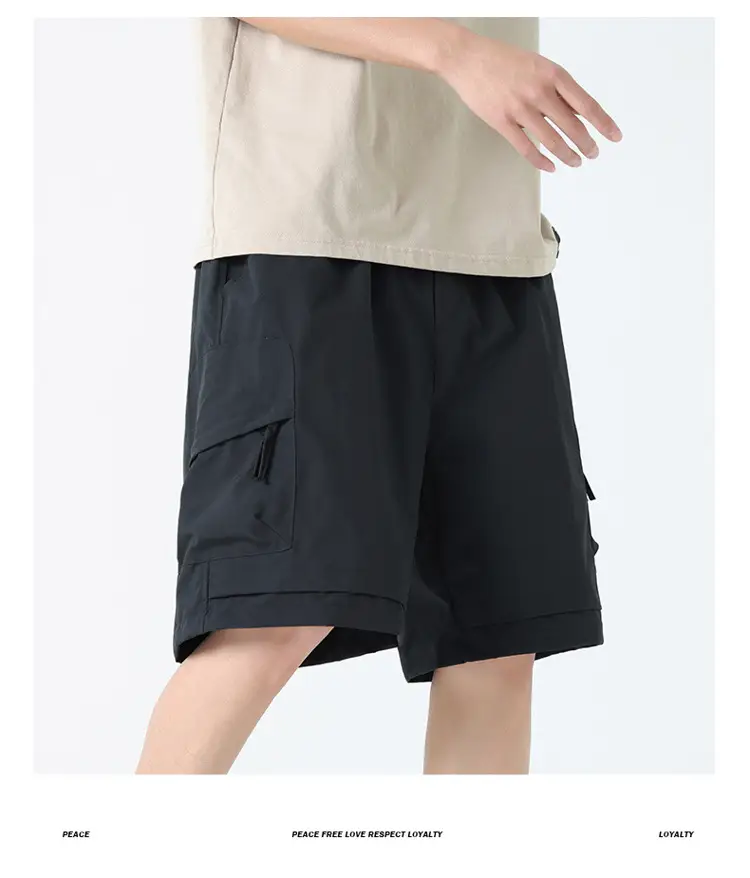 Pink Men's Ice-Resistant Shorts with Drawstring Waist — feature 12