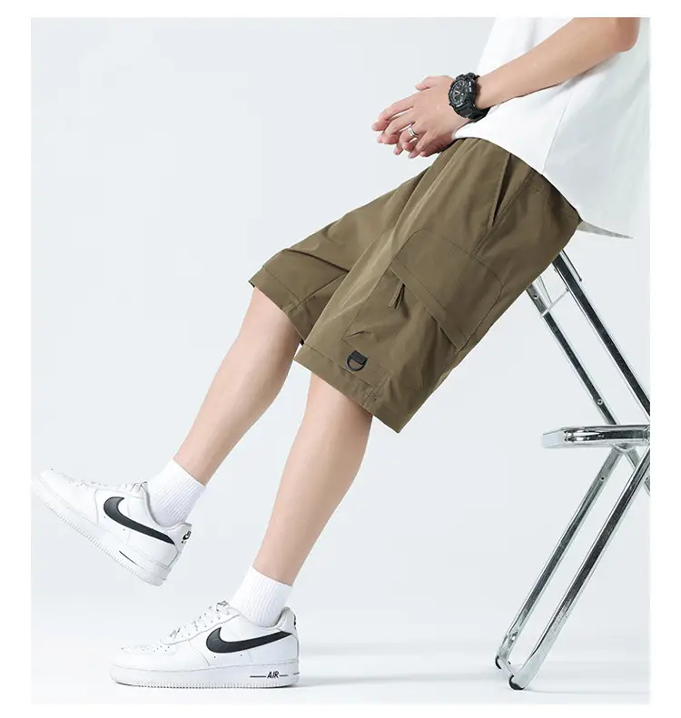 Pink Men's Ice-Resistant Shorts with Drawstring Waist — feature 15