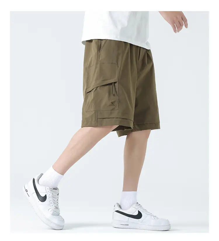 Pink Men's Ice-Resistant Shorts with Drawstring Waist — feature 18