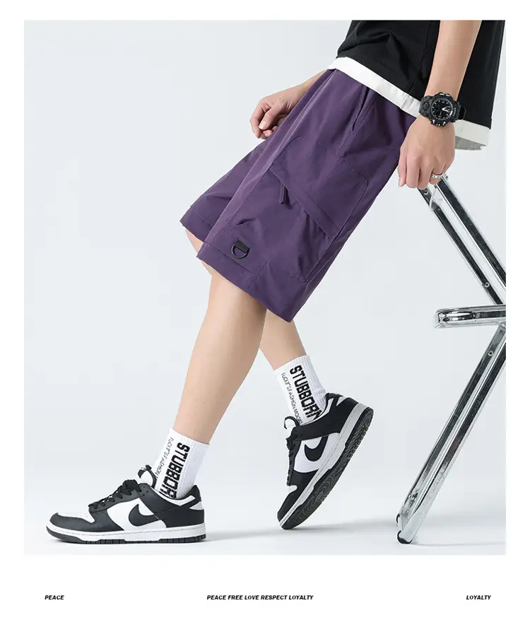 Pink Men's Ice-Resistant Shorts with Drawstring Waist — feature 22