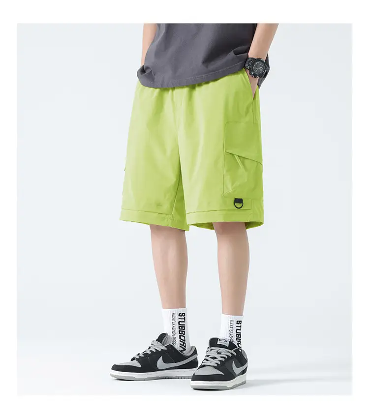 Pink Men's Ice-Resistant Shorts with Drawstring Waist — feature 23