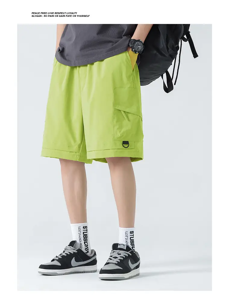 Pink Men's Ice-Resistant Shorts with Drawstring Waist — feature 25
